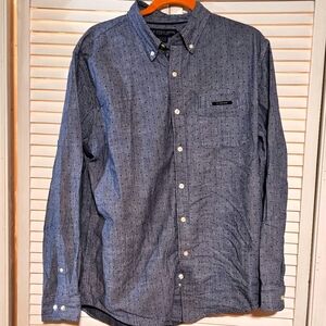 US Polo Association Blue Cotton Button Down - Size Large